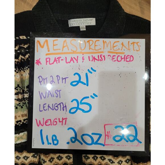 VTG Carolyn Taylor Chenille Fair Isle Sweater Sz S 90s Y2K Zip Front Korea - Picture 7 of 10